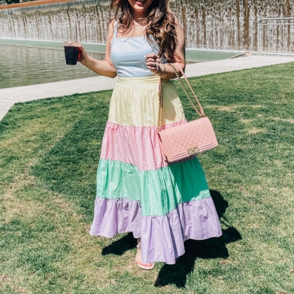 English Factory Color Block Midi / Maxi Dress - Picture 8 of 11